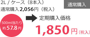 500ｍl当たり約57.8円
